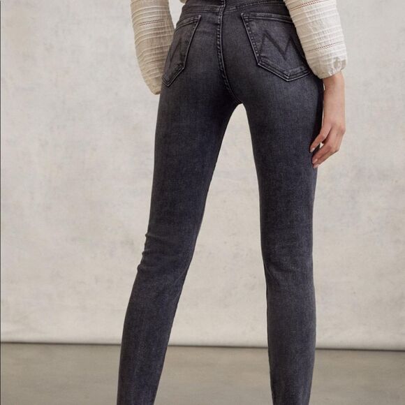 NWT Anthropologie MOTHER The Swooner Ultra High-Rise Seamed Skinny Jeans Size 32 - Picture 2 of 5